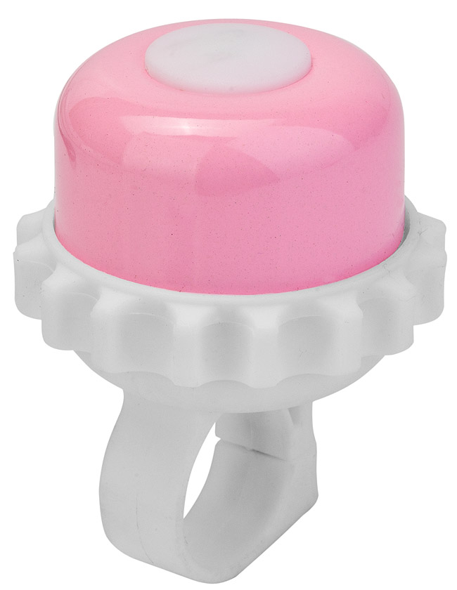 Звонок 23P-02 (23P-06) алюминий/пластик, бело-розовый 210120