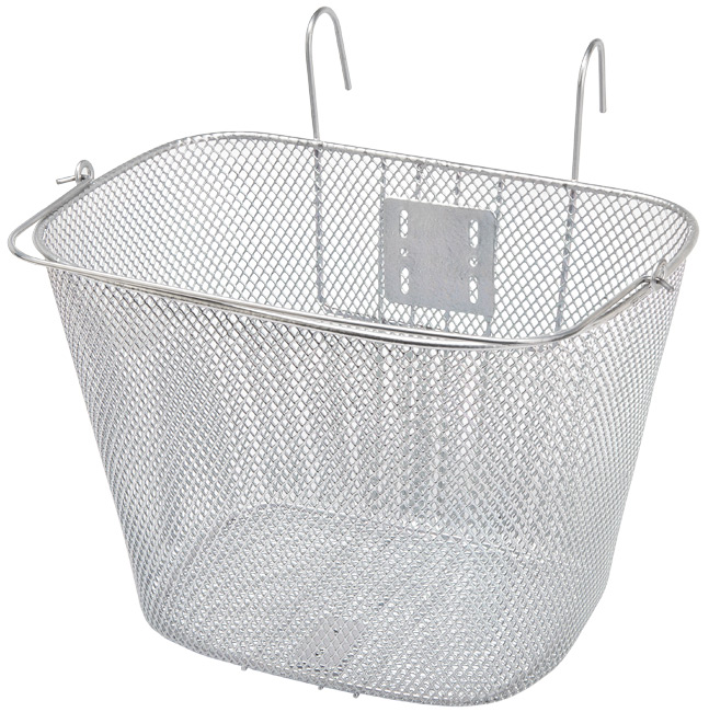 Велокорзина передняя JL-045-2 серебр. навесная на руль с крепл. для 28" 270043