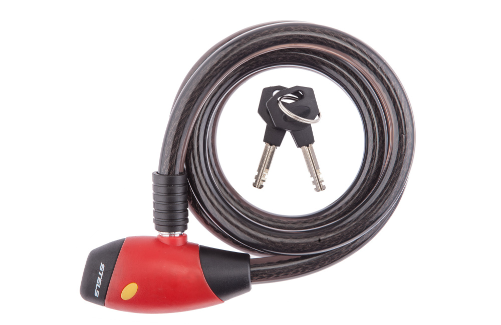 Трос-замок 84802, 15х1500 мм, с ключом, чёрный 540077