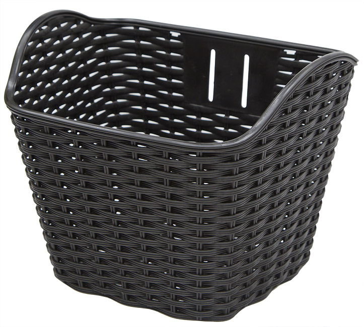 Велокорзина SW-KA-119 Flinger передняя плетёная чёрная пластик 270049