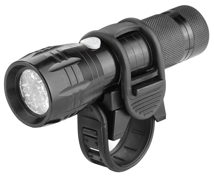 Фонарь передний (ручной) JY-829-2 9 светодиодов 3 режима чёрный 560041