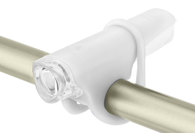 Фонарь передний на руль JY-267-G, 1 суперяркий светодиод, пластик, белый 560103