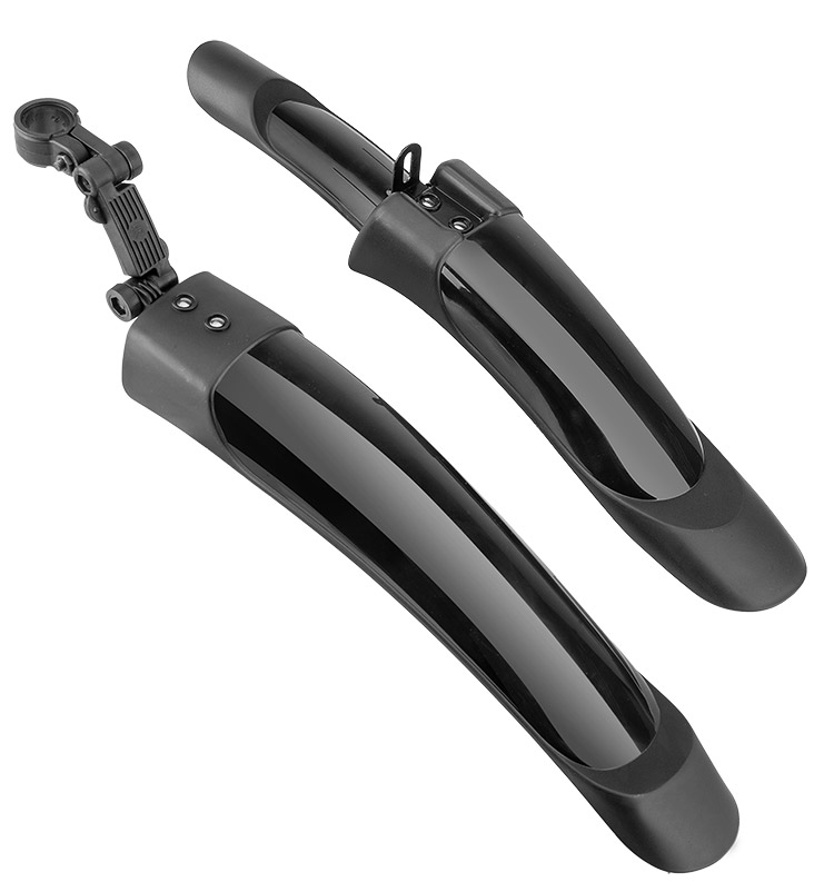 Комплект крыльев 24"-26" XGNB-007-1A, полуфэтбайк, пластик, чёрные 610203