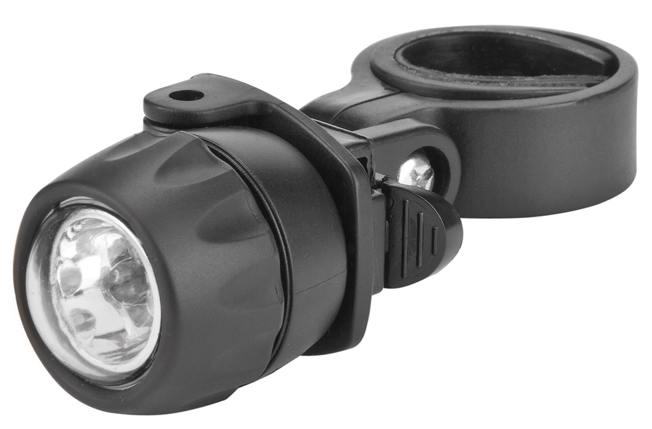 Фонарь передний JY-249F-1 3 светодиода чёрный