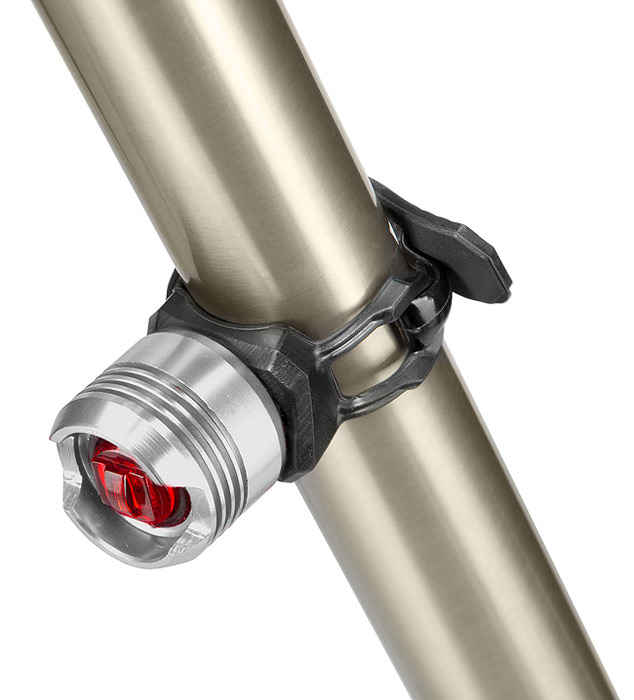 Фонарь габаритный задний JY-3006T, 1 красный светодиод, алюминиевый серебристый 560116