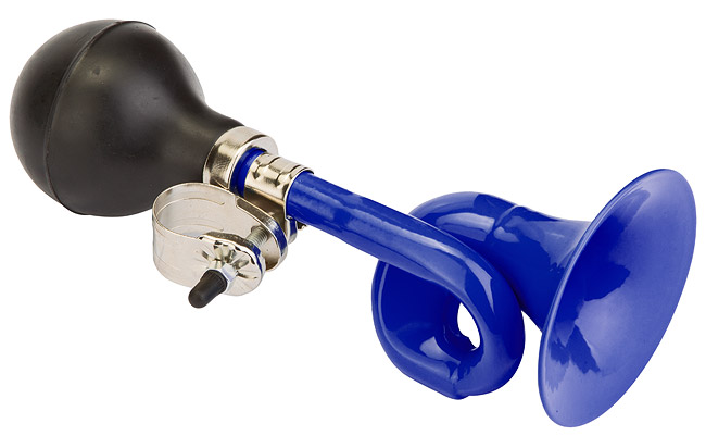 Клаксон 86B-02 сталь/резина чёрно-синий 210189