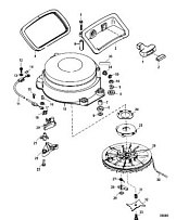 Ручной стартер 2-Х ТАКТНОГО ПЛМ MERCURY 60 Серийный номер от 0G590000 до 0G760299