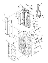 Головка цилиндра 4-Х ТАКТНОГО ПЛМ MERCURY 115 Серийный номер от 1B227000 до 1B366822