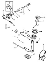 Компоненты для закачки масла 2-Х ТАКТНОГО ПЛМ MERCURY 50EO Серийный номер от 9683055 до 9885344