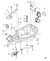 Низ капота 4-Х ТАКТНОГО ПЛМ MERCURY 25 Серийный номер от 0R106999 и выше