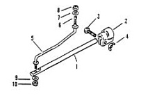 Пластина фиксации поворота мотора 2-Х ТАКТНОГО ПЛМ MERCURY 90 Серийный номер от 0C222000 до 0D283221