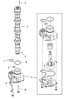 Масляный насос распредвала 4-Х ТАКТНОГО ПЛМ MERCURY 40 Серийный номер от 0T409000 до 1B226999