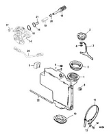 Компоненты закачки масла 2-Х ТАКТНОГО ПЛМ MERCURY 60 Серийный номер от 0P325500 и выше