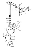 Поворотный кронштейн (S/N: 0D182000 и выше) 2-Х ТАКТНОГО ПЛМ MERCURY 55 Серийный номер от 9741042 до 9885344
