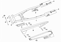 Задняя вилка МОТОЦИКЛА Racer RC200 CS Skyway