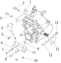 Крепление КПП квадроцикла STELS ATV 300 B