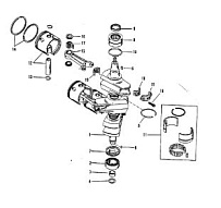Коленвал, поршни и шатуны (#646-818846) 2-Х ТАКТНОГО ПЛМ MERCURY 75 Серийный номер от 0B240451 до 0C221999
