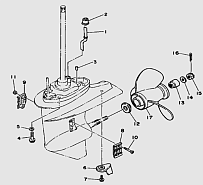 Корпус редуктора 2-Х ТАКТНОГО ПЛМ SEA-PRO T30P