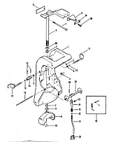 Поворотный кронштейн (короткий) (длинный-0C160935 и ниже) (60EL NOI) (NPT) 2-Х ТАКТНОГО ПЛМ MERCURY 60 Серийный номер от 0A721308 и выше