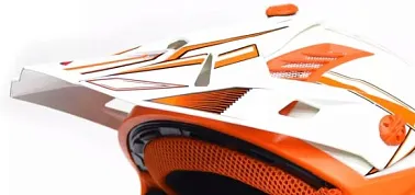 Козырек для шлема ATAKI SC-15 белый/оранжевый глянцевый