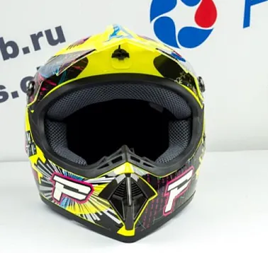 Шлем кроссовый Tiane Progrip Star, Желтый