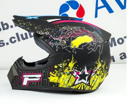 Шлем кроссовый Tiane Progrip Star, Черный (матовый)